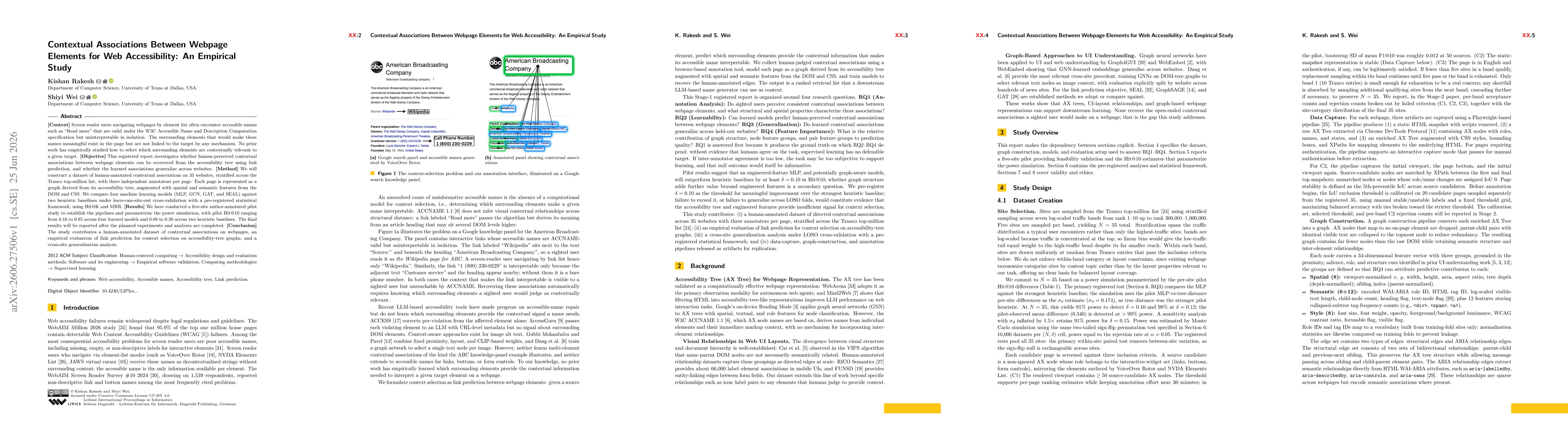 Thumbnail for Contextual Associations Between Webpage Elements for Web Accessibility: An Empirical Study