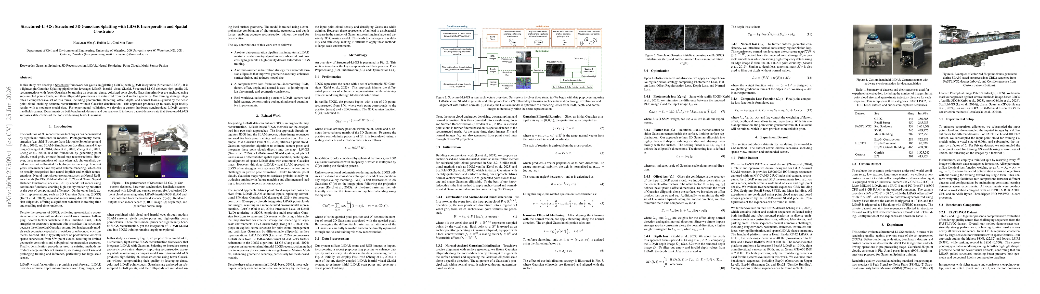 Thumbnail for Structured-Li-GS: Structured 3D Gaussians Splatting with LiDAR Incorporation and Spatial Constraints