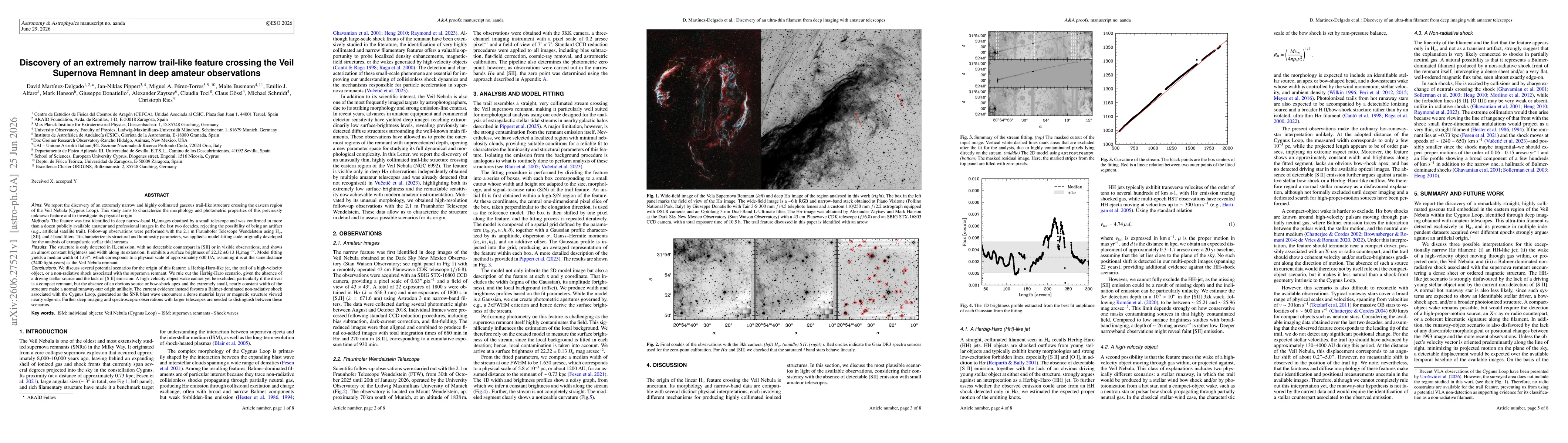 Thumbnail for Discovery of an extremely narrow trail-like feature crossing the Veil Supernova Remnant in deep amateur observations