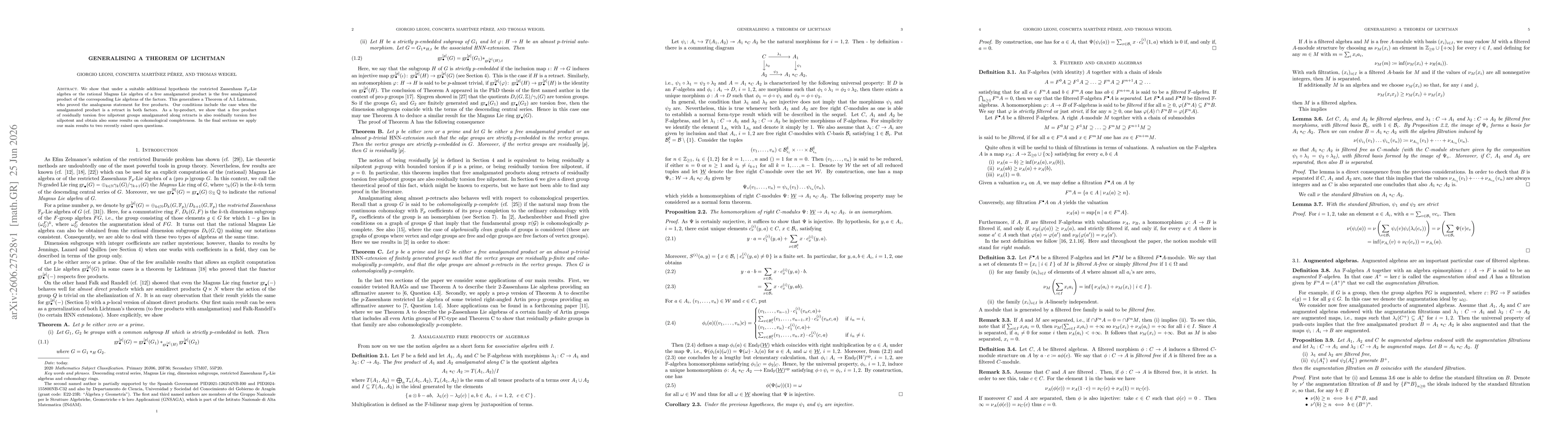 Thumbnail for Generalising a Theorem of Lichtman