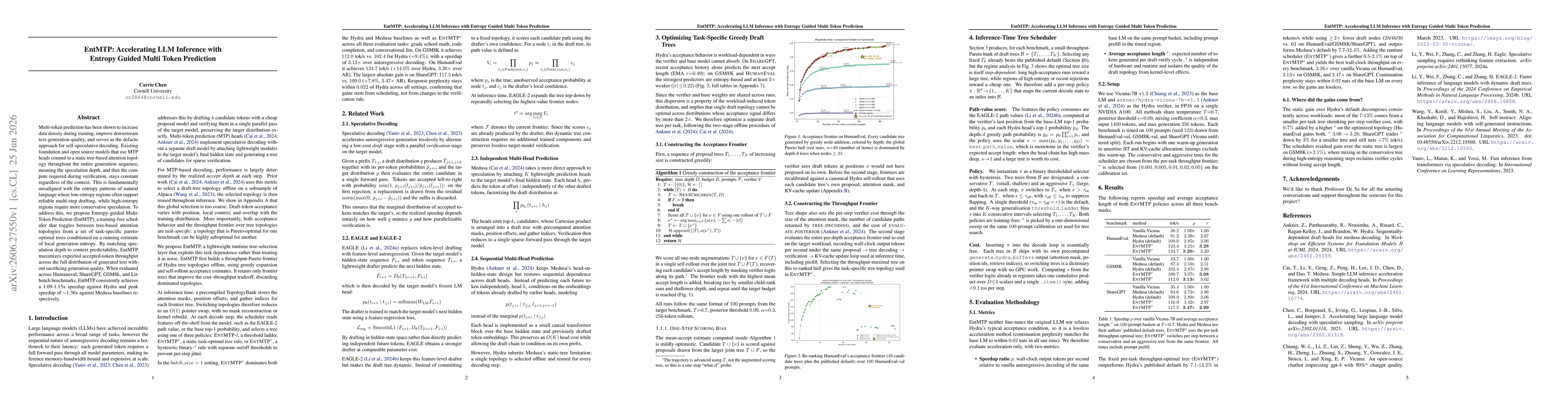 Thumbnail for EntMTP: Accelerating LLM Inference with Entropy Guided Multi Token Prediction
