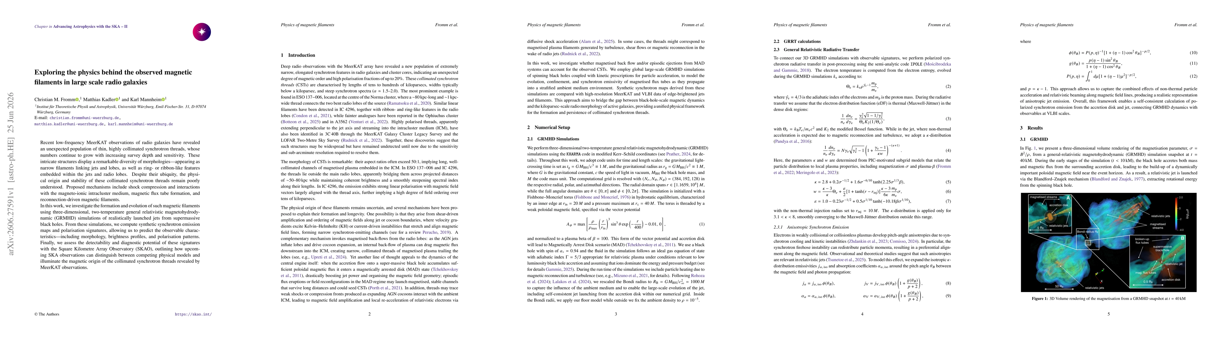 Thumbnail for Exploring the physics behind the observed magnetic filaments in large scale radio galaxies