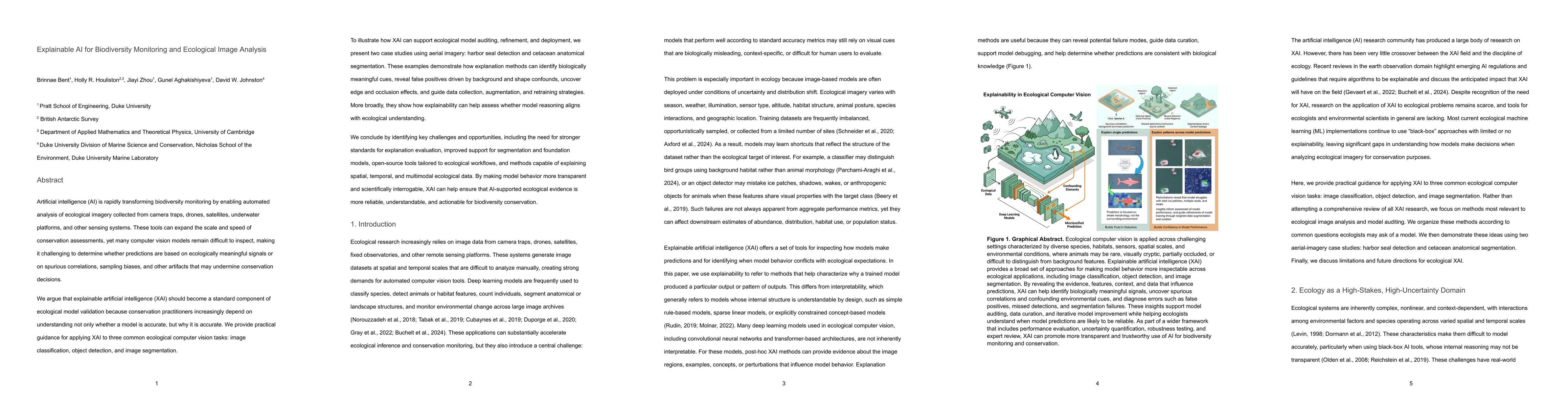 Thumbnail for Explainable AI for Biodiversity Monitoring and Ecological Image Analysis