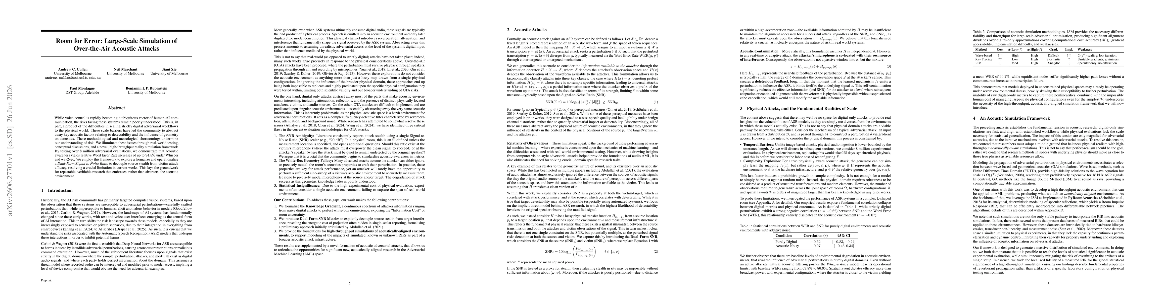 Thumbnail for Room for Error: Large-Scale Simulation of Over-the-Air Acoustic Attacks