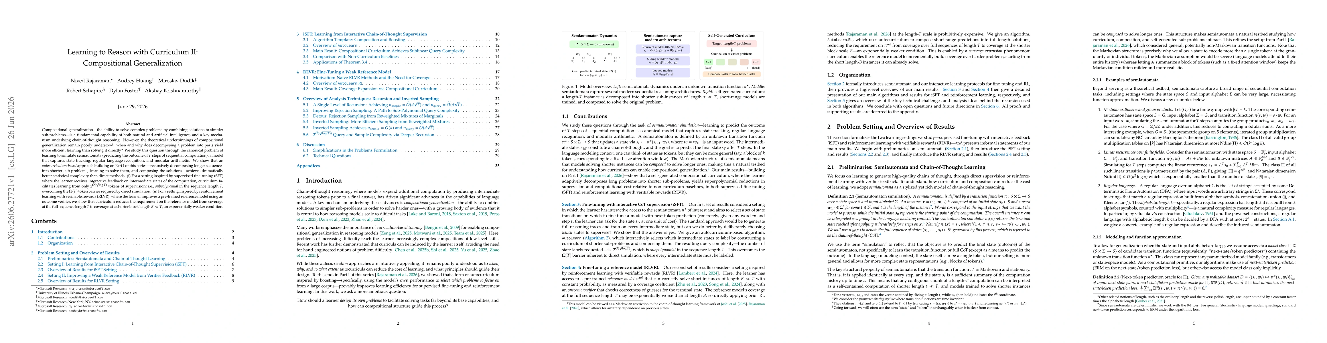 Thumbnail for Learning to Reason with Curriculum II: Compositional Generalization