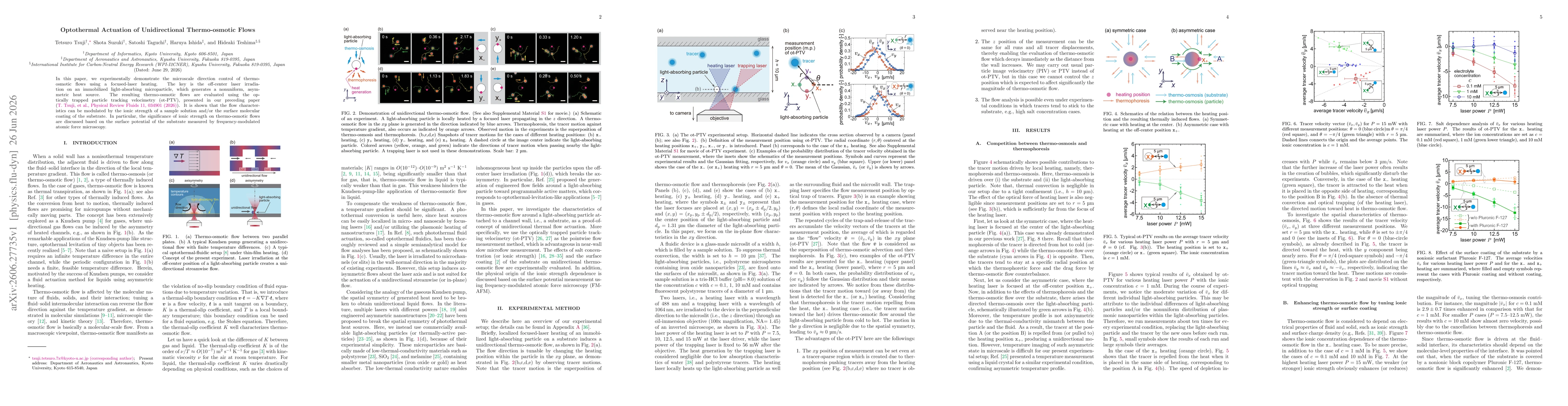 Thumbnail for Optothermal Actuation of Unidirectional Thermo-osmotic Flows