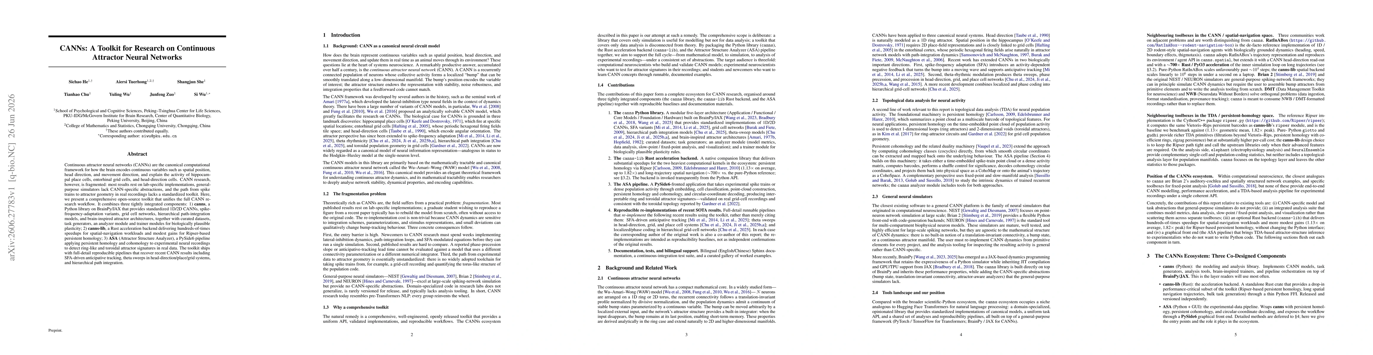 Thumbnail for CANNs: A Toolkit for Research on Continuous Attractor Neural Networks