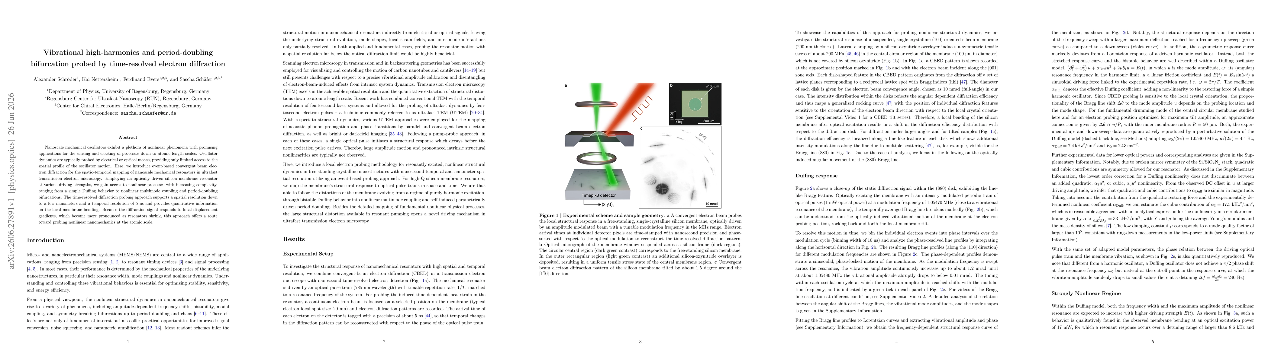 Thumbnail for Vibrational high-harmonics and period-doubling bifurcation probed by time-resolved electron diffraction