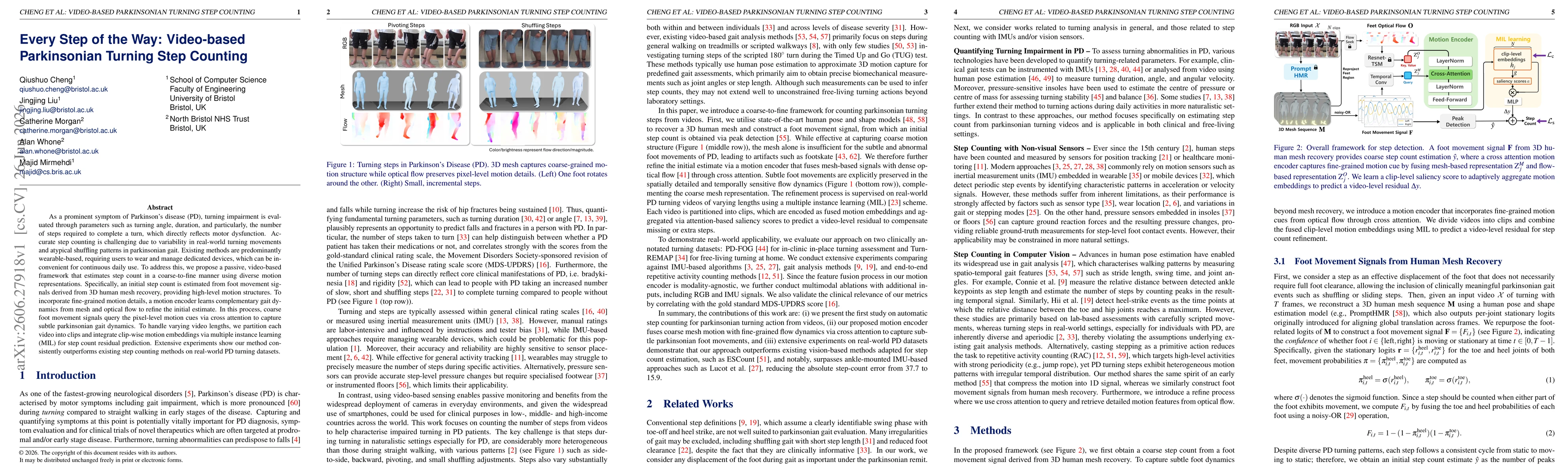 Thumbnail for Every Step of the Way: Video-based Parkinsonian Turning Step Counting