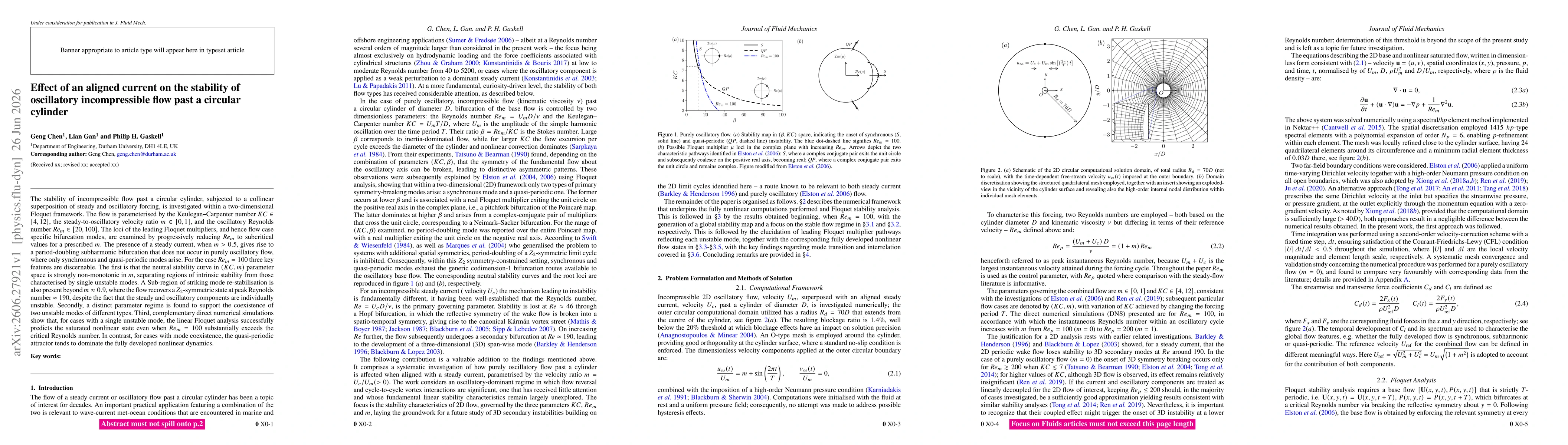 Thumbnail for Effect of an aligned current on the stability of oscillatory incompressible flow past a circular cylinder
