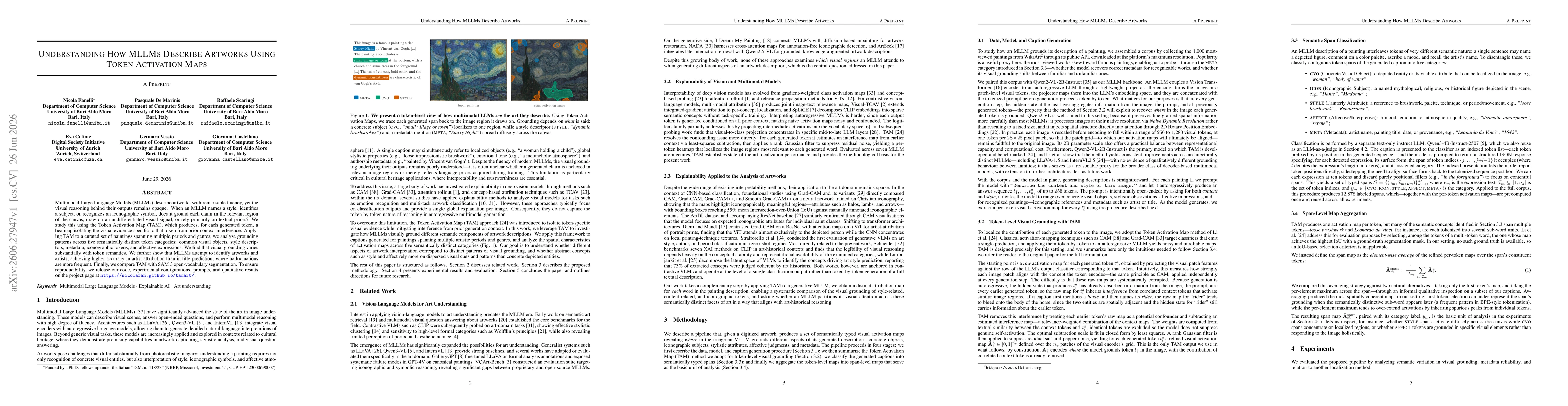 Thumbnail for Understanding How MLLMs Describe Artworks Using Token Activation Maps