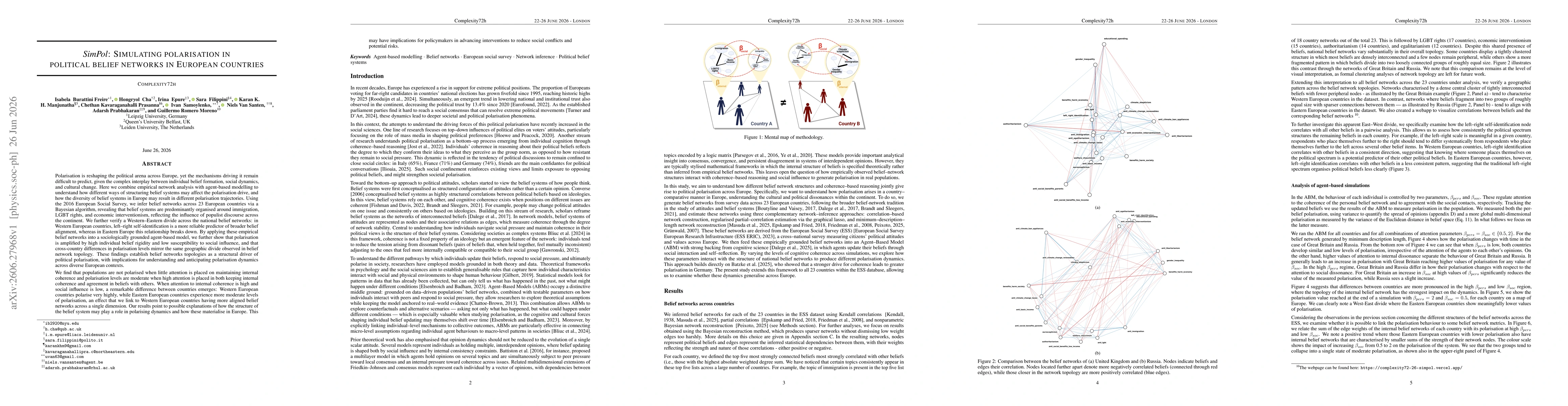 Thumbnail for SimPol: Simulating polarisation in political belief networks in European countries