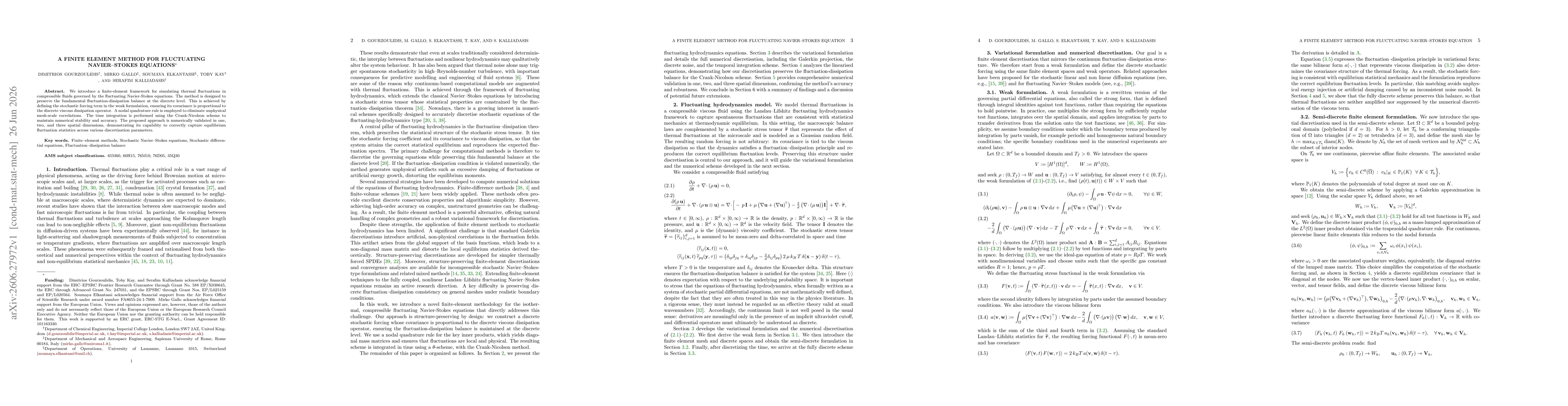 Thumbnail for A Finite Element Method for Fluctuating Navier--Stokes Equations