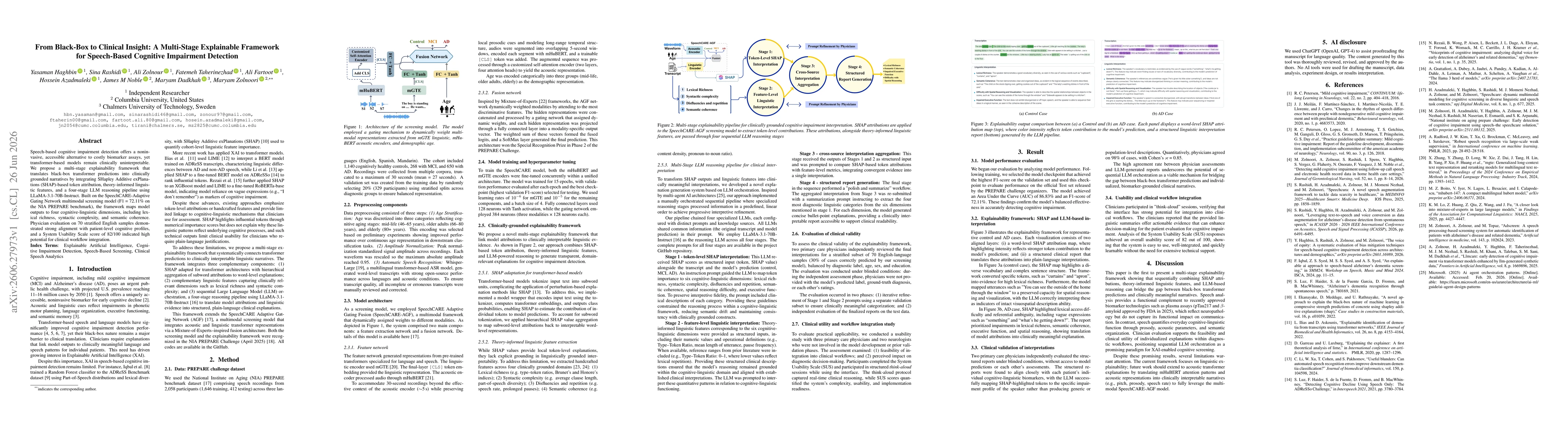 Thumbnail for From Black-Box to Clinical Insight: A Multi-Stage Explainable Framework for Speech-Based Cognitive Impairment Detection