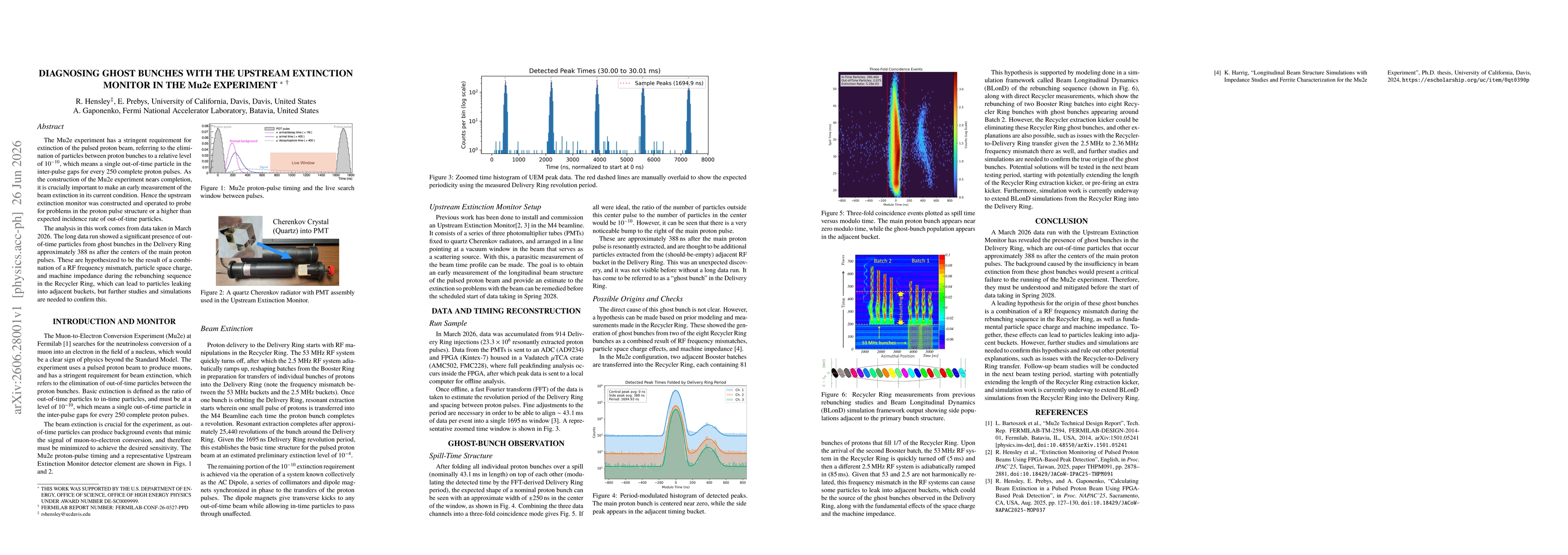 Thumbnail for Diagnosing Ghost Bunches with the Upstream Extinction Monitor in the Mu2e Experiment