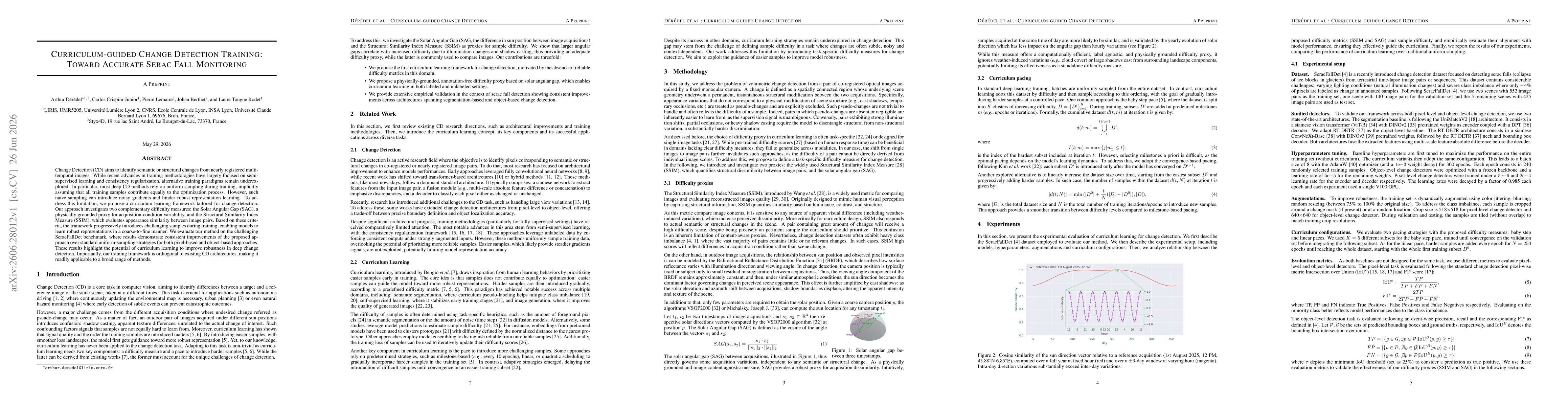 Thumbnail for Curriculum-guided Change Detection Training: Toward Accurate Serac Fall Monitoring
