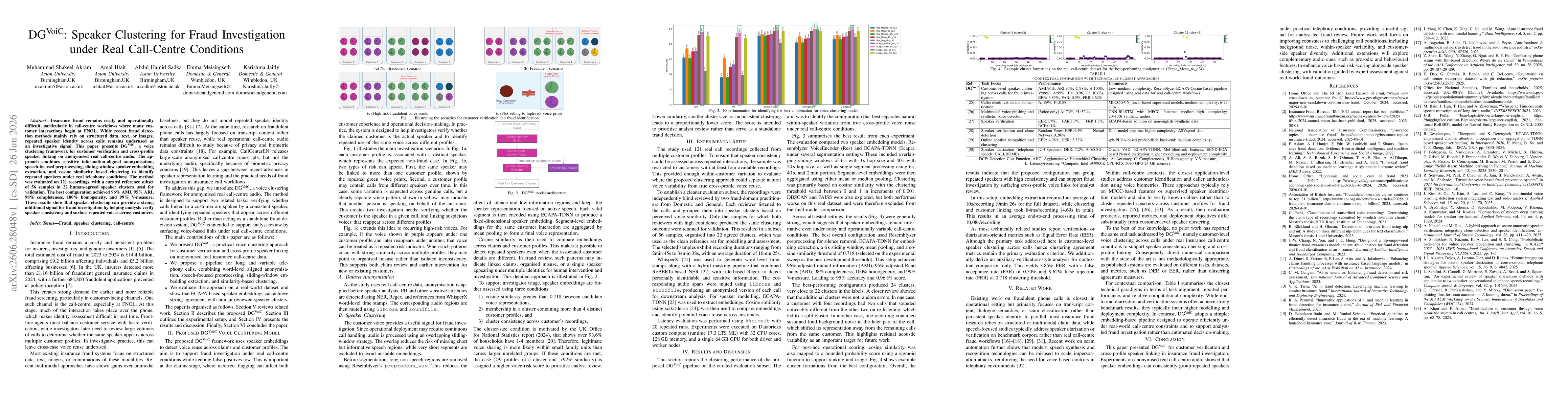 Thumbnail for DG^VoiC: Speaker Clustering for Fraud Investigation under Real Call-Centre Conditions