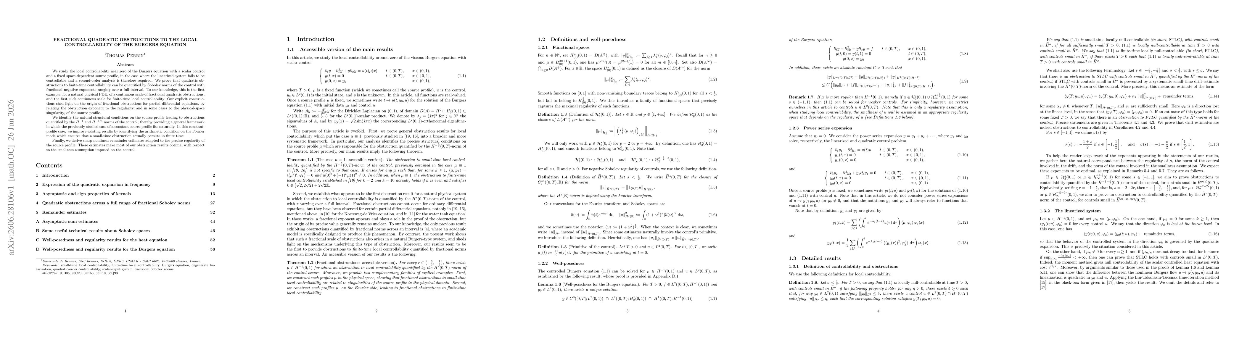 Thumbnail for Fractional quadratic obstructions to the local controllability of the Burgers equation