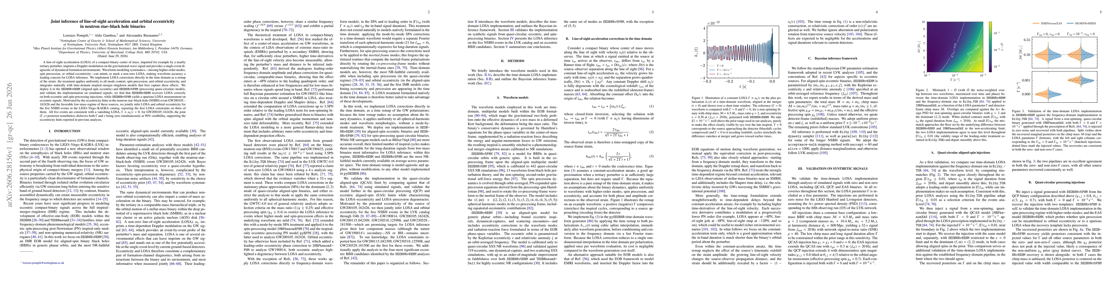 Thumbnail for Joint inference of line-of-sight acceleration and orbital eccentricity in neutron-star--black-hole binaries
