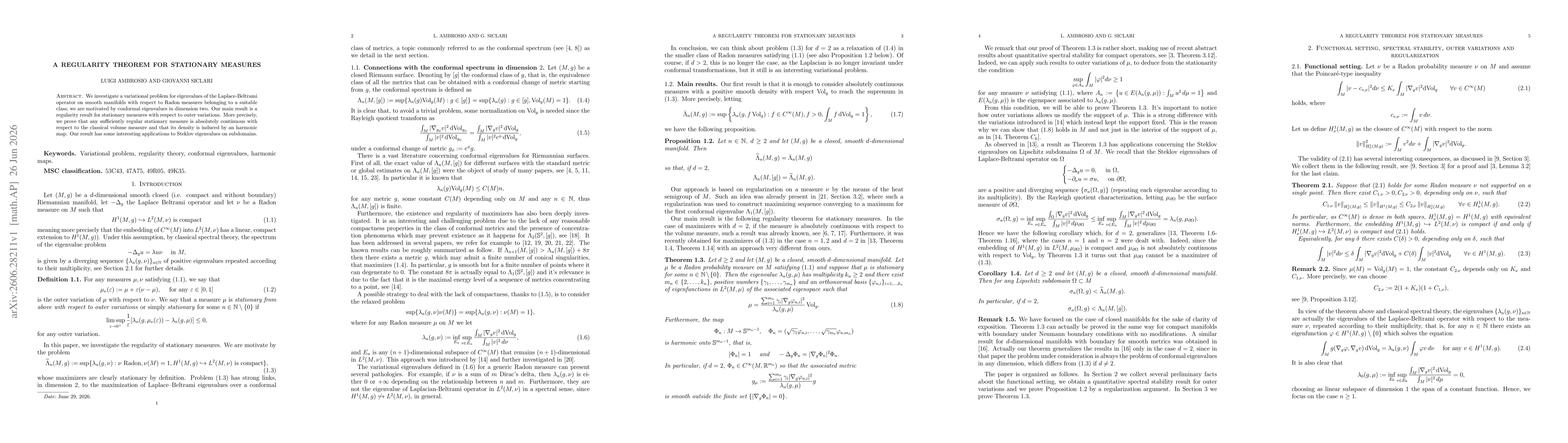 Thumbnail for A regularity theorem for stationary measures
