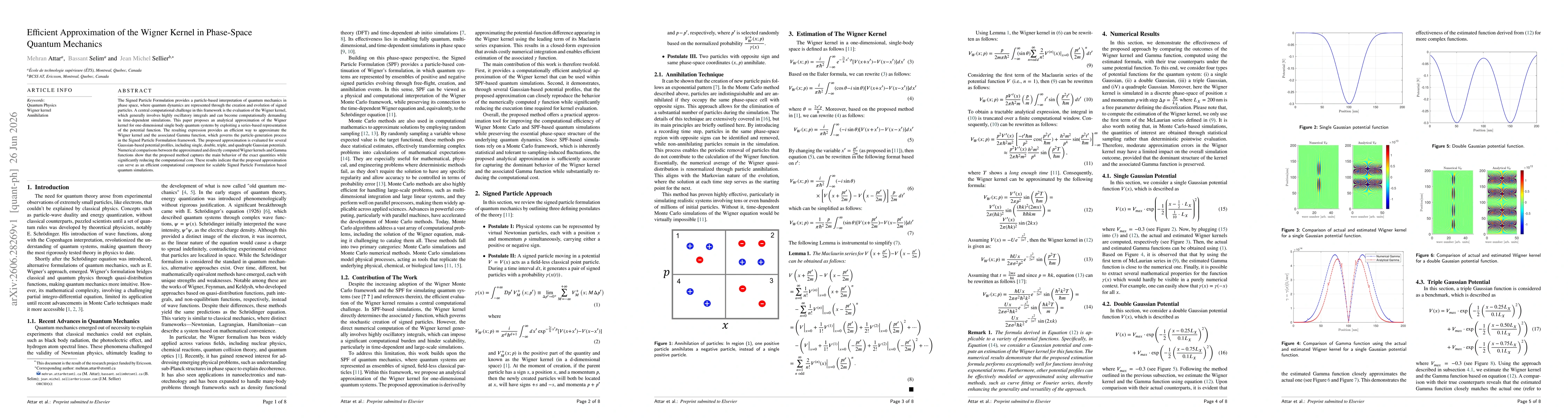 Thumbnail for Efficient Approximation of the Wigner Kernel in Phase-Space Quantum Mechanics