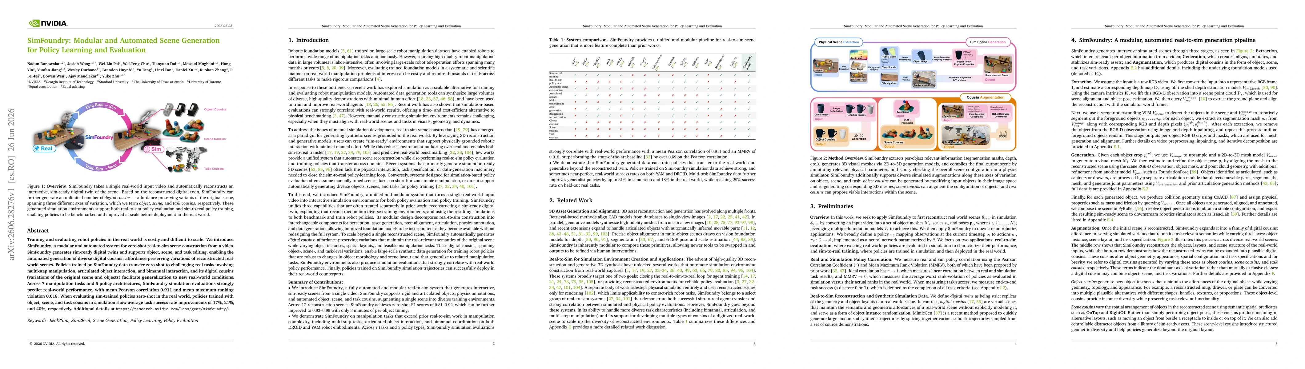 Thumbnail for SimFoundry: Modular and Automated Scene Generation for Policy Learning and Evaluation