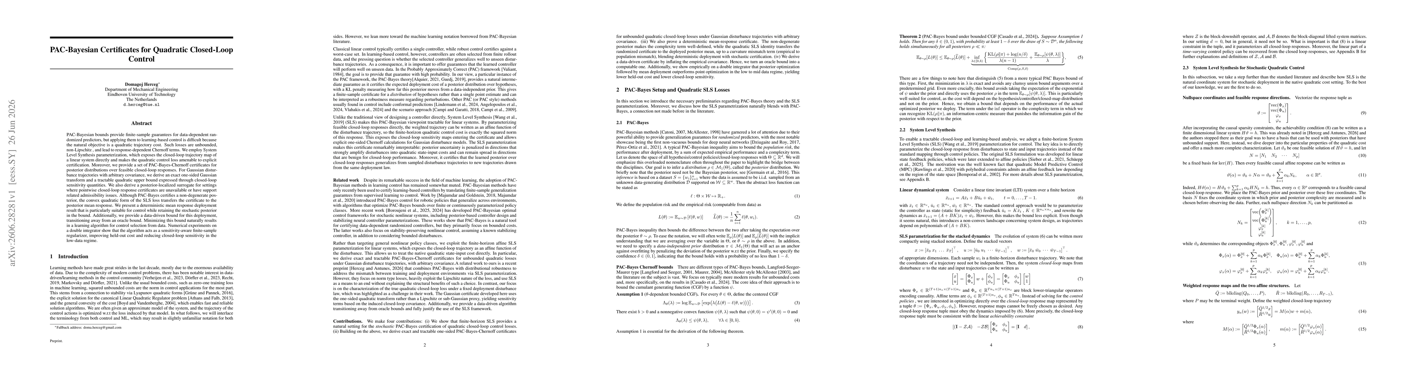 Thumbnail for PAC-Bayesian Certificates for Quadratic Closed-Loop Control