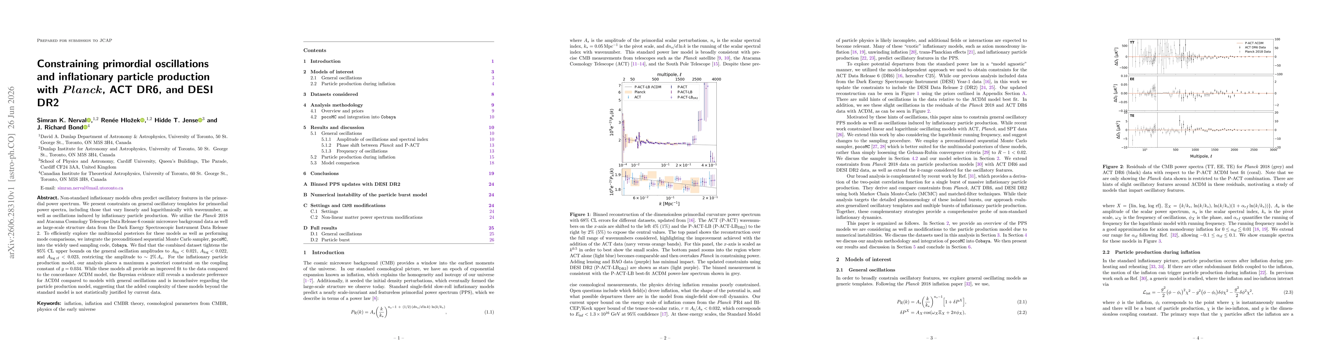 Thumbnail for Constraining primordial oscillations and inflationary particle production with Planck, ACT DR6, and DESI DR2