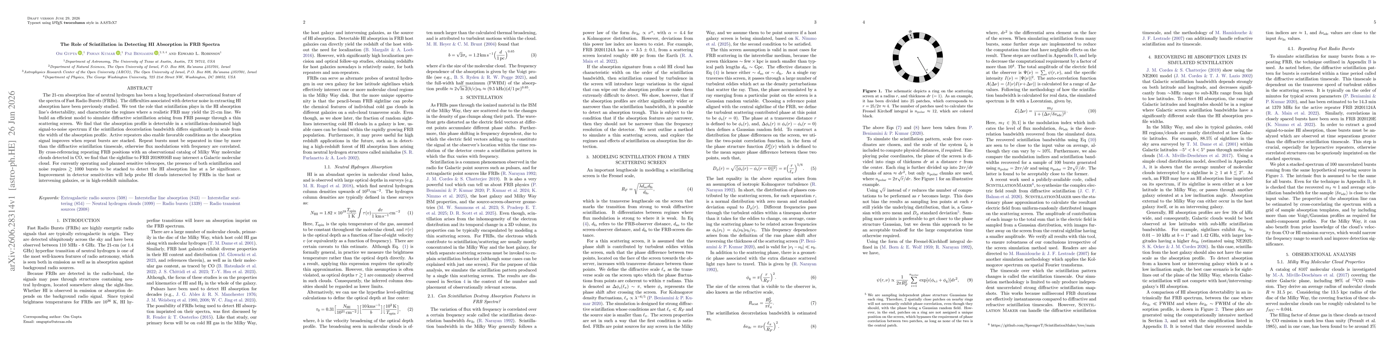 Thumbnail for The Role of Scintillation in Detecting HI Absorption in FRB Spectra