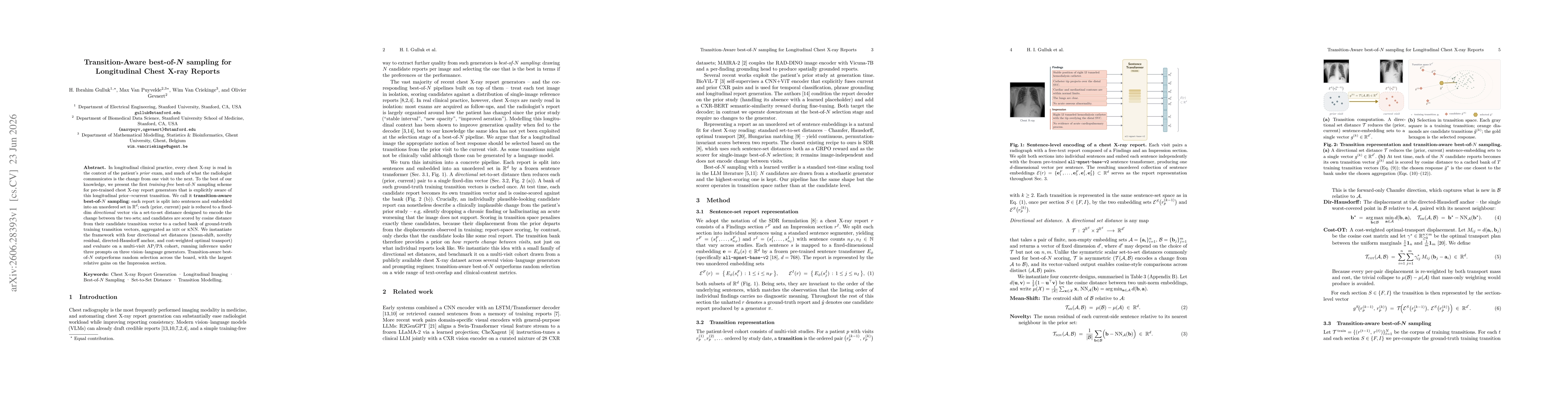 Thumbnail for Transition-Aware best-of-N sampling for Longitudinal Chest X-ray Reports