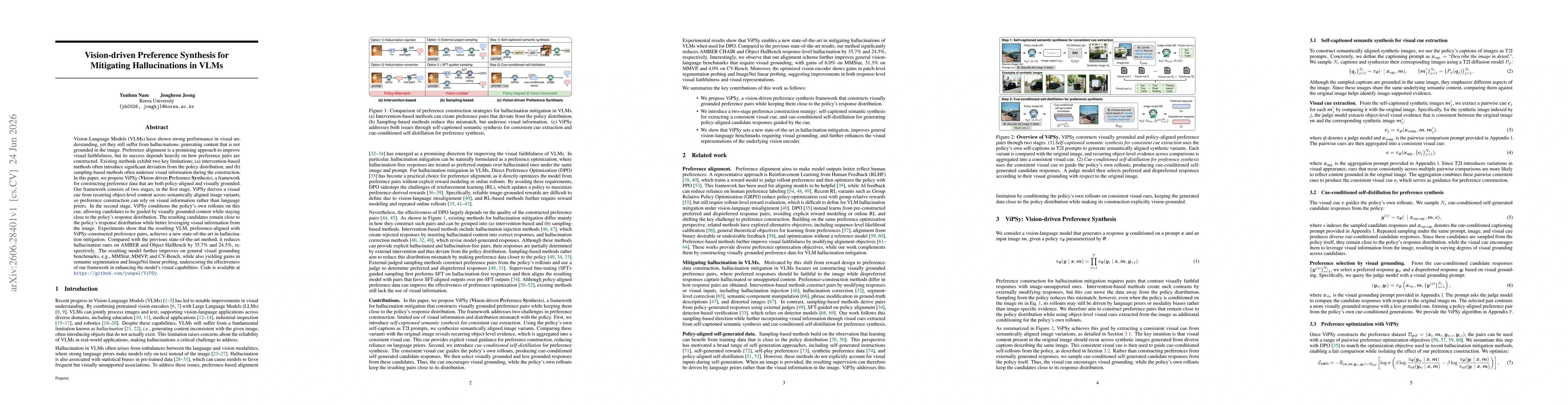 Thumbnail for Vision-driven Preference Synthesis for Mitigating Hallucinations in VLMs