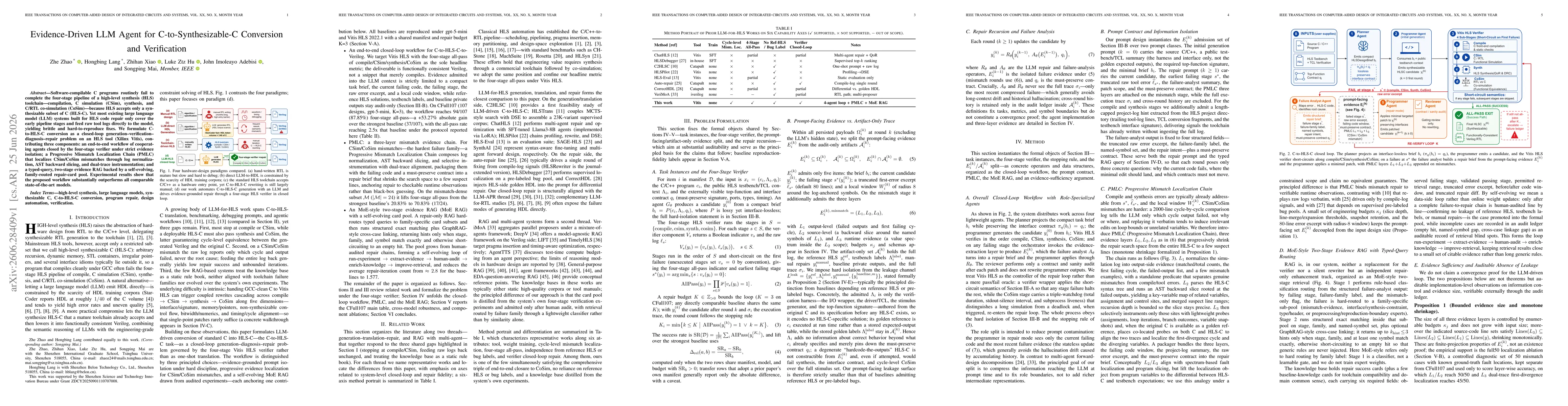 Thumbnail for Evidence-Driven LLM Agent for C-to-Synthesizable-C Conversion and Verification