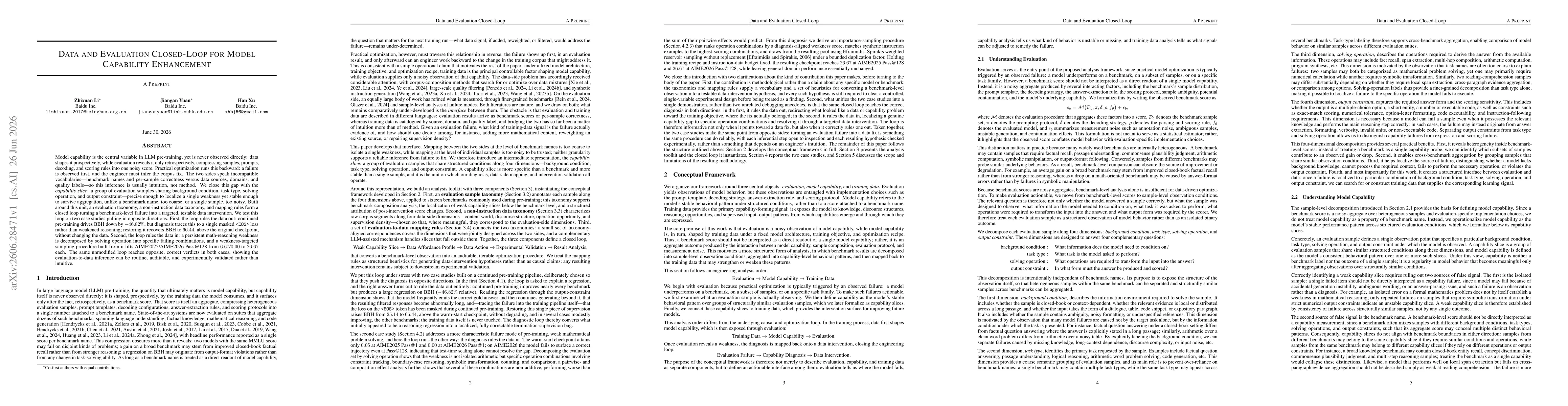 Thumbnail for Data and Evaluation Closed-Loop for Model Capability Enhancement