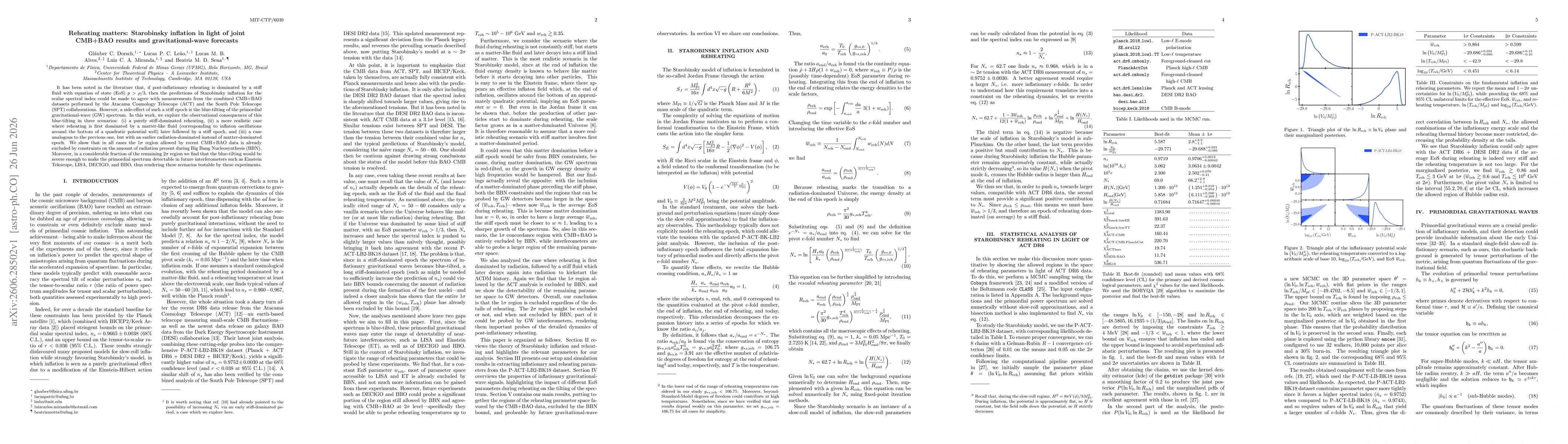 Thumbnail for Reheating matters: Starobinsky inflation in light of joint CMB+BAO results and gravitational-wave forecasts
