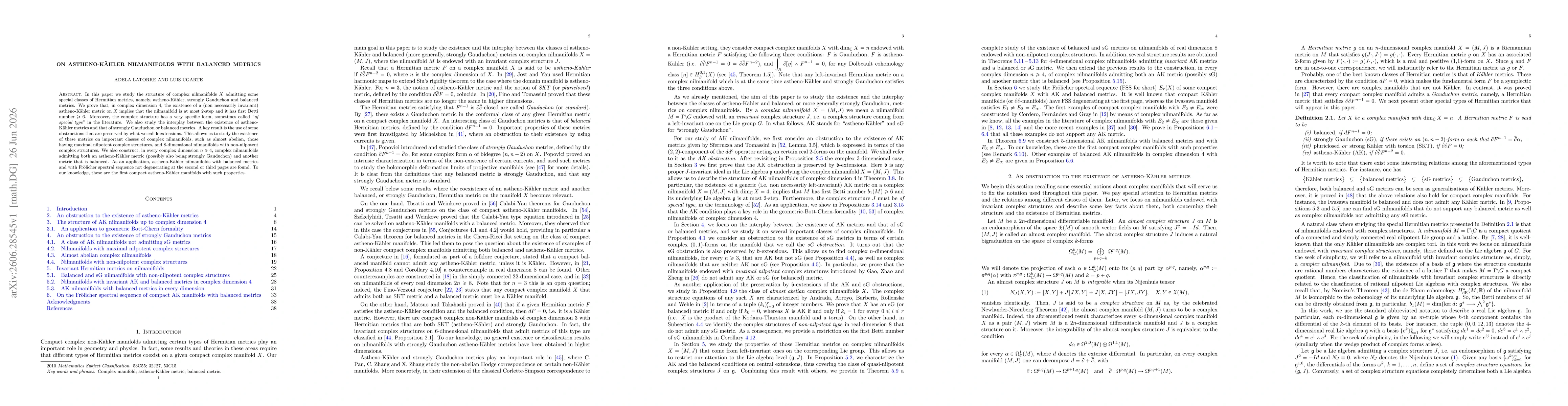 Thumbnail for On astheno-Kähler nilmanifolds with balanced metrics