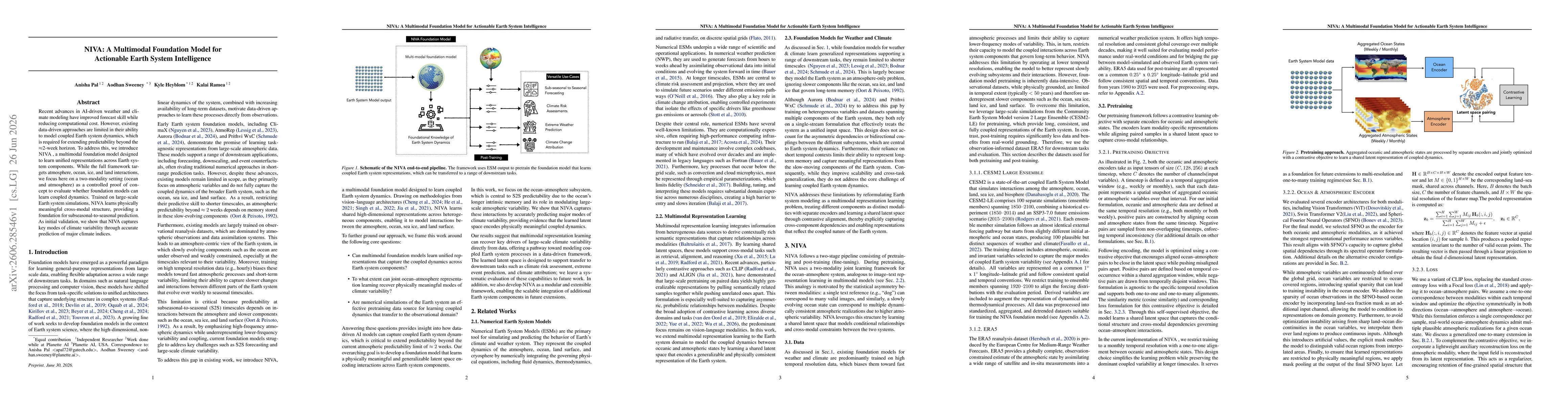 Thumbnail for NIVA: A Multimodal Foundation Model for Actionable Earth System Intelligence