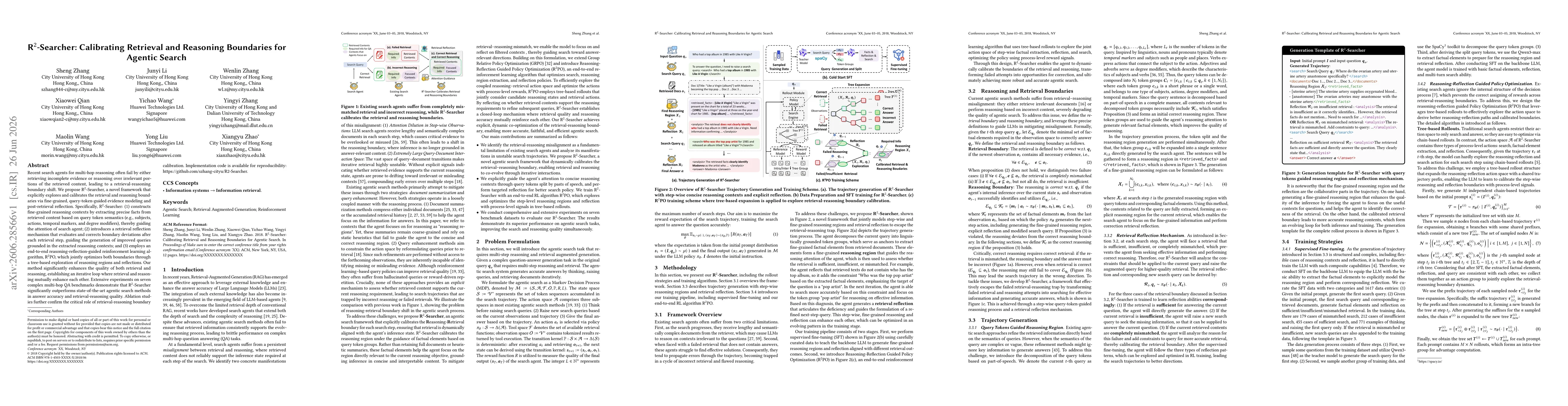 Thumbnail for R$^2$-Searcher: Calibrating Retrieval and Reasoning Boundaries for Agentic Search