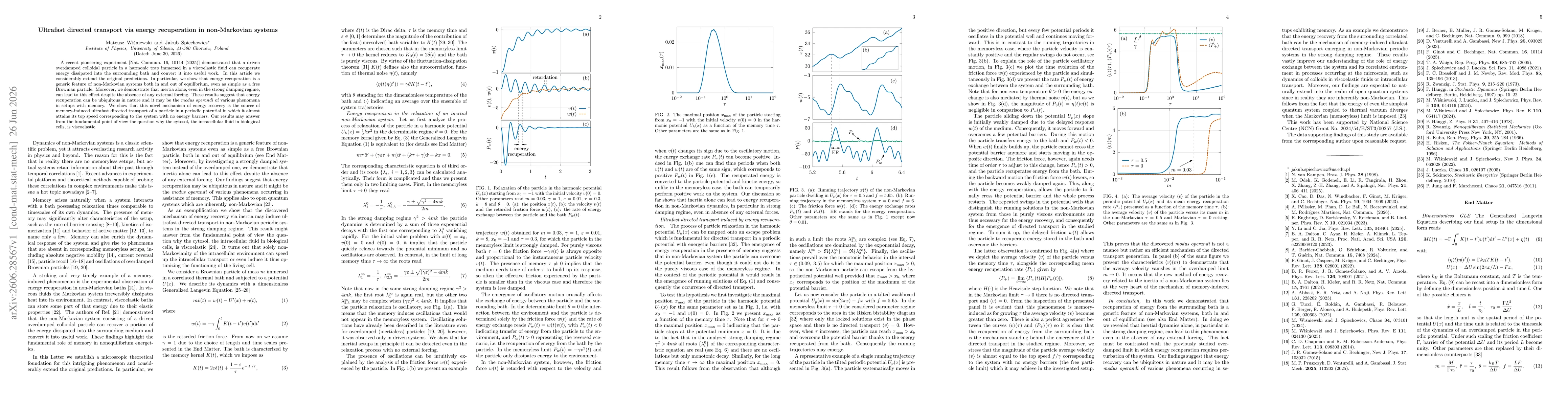 Thumbnail for Ultrafast directed transport via energy recuperation in non-Markovian systems