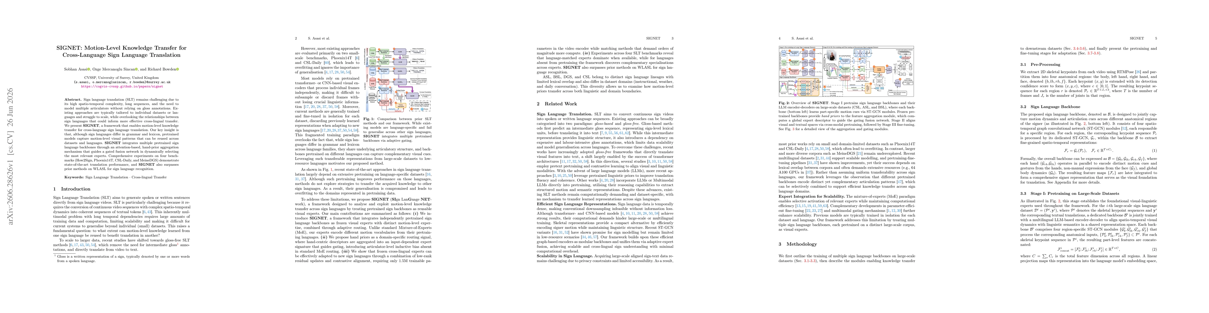 Thumbnail for SIGNET: Motion-Level Knowledge Transfer for Cross-Language Sign Language Translation
