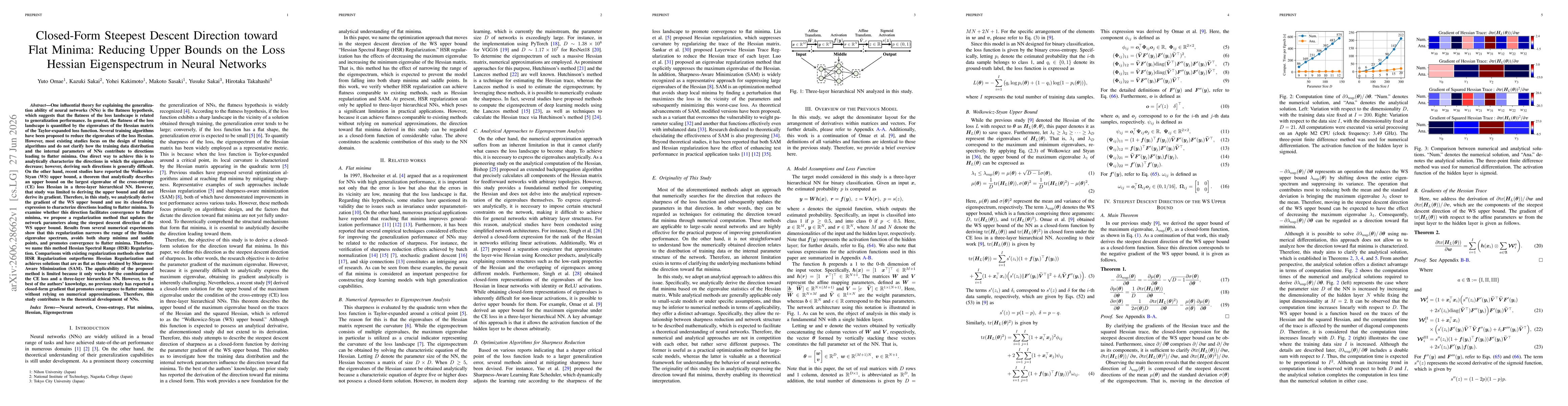 Thumbnail for Closed-Form Steepest Descent Direction toward Flat Minima: Reducing Upper Bounds on the Loss Hessian Eigenspectrum in Neural Networks