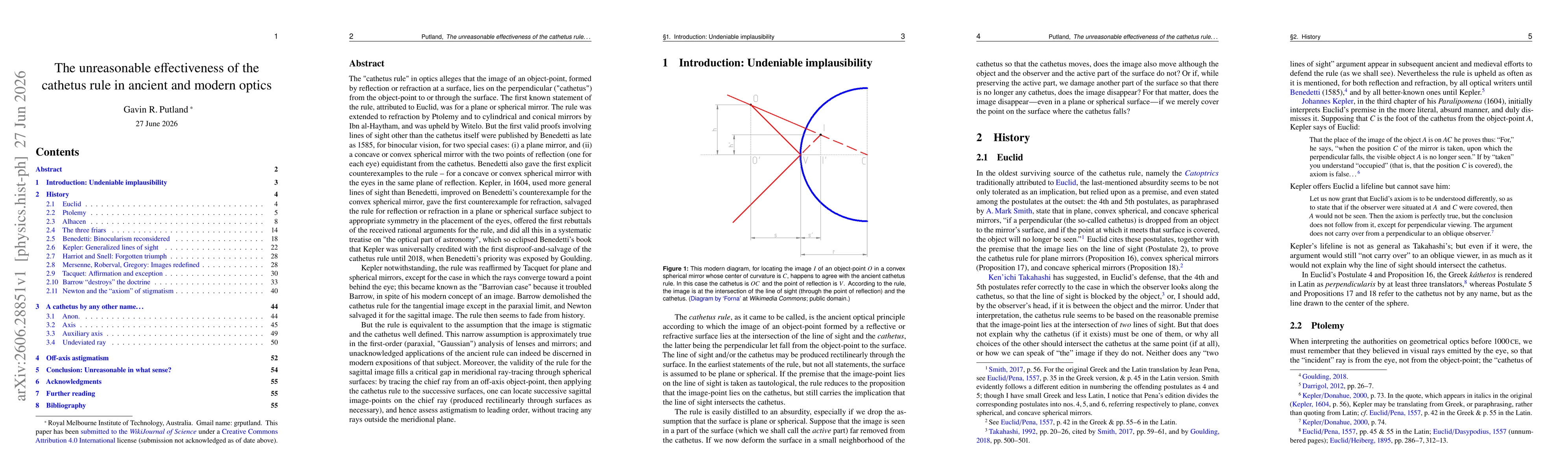 Thumbnail for The unreasonable effectiveness of the cathetus rule in ancient and modern optics
