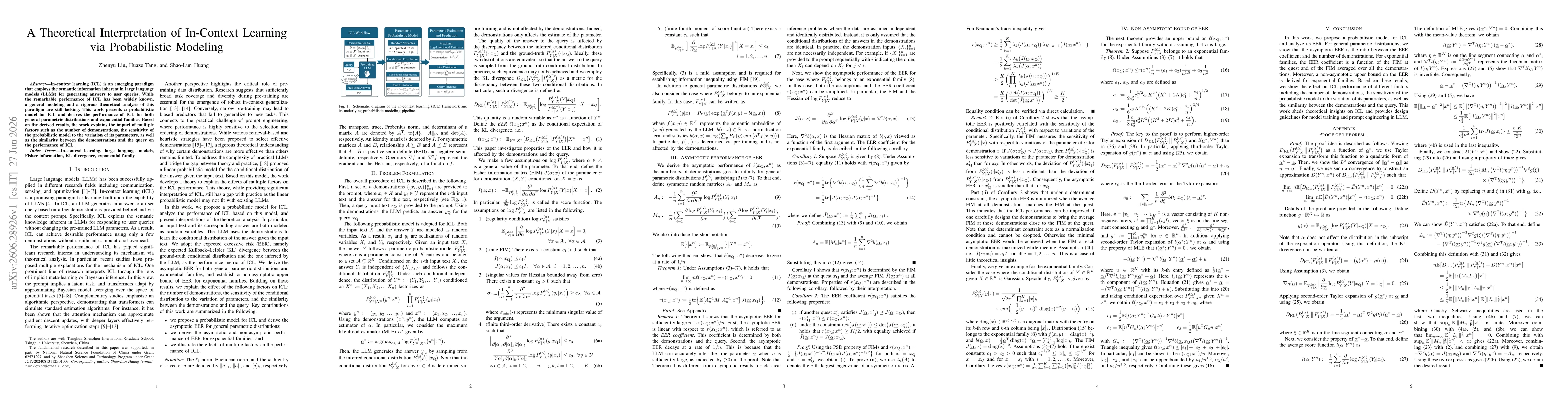 Thumbnail for A Theoretical Interpretation of In-Context Learning via Probabilistic Modeling