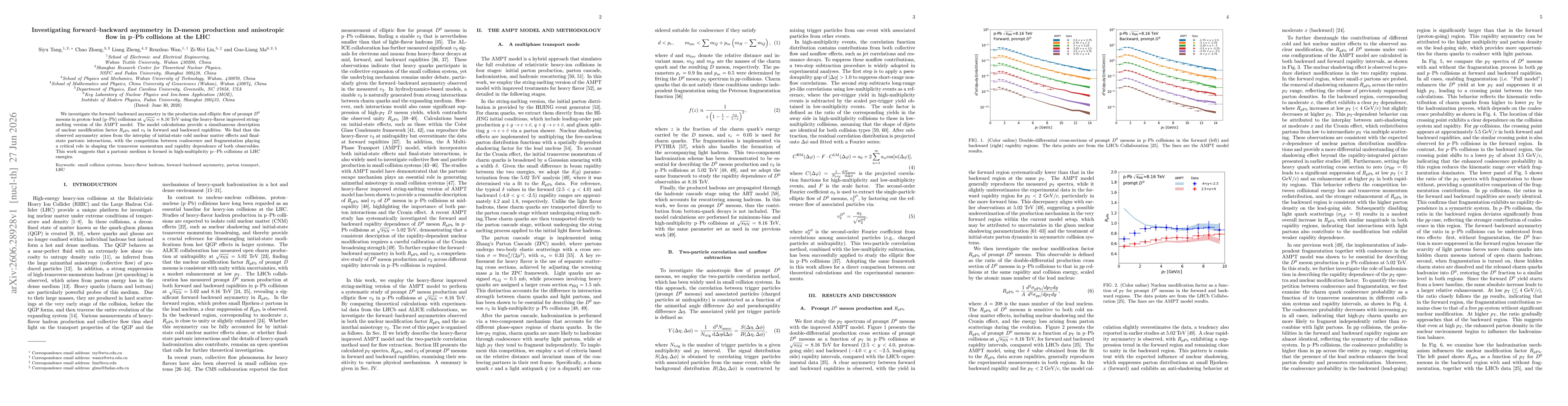 Thumbnail for Investigating forward-backward asymmetry in D-meson production and anisotropic flow in p-Pb collisions at the LHC