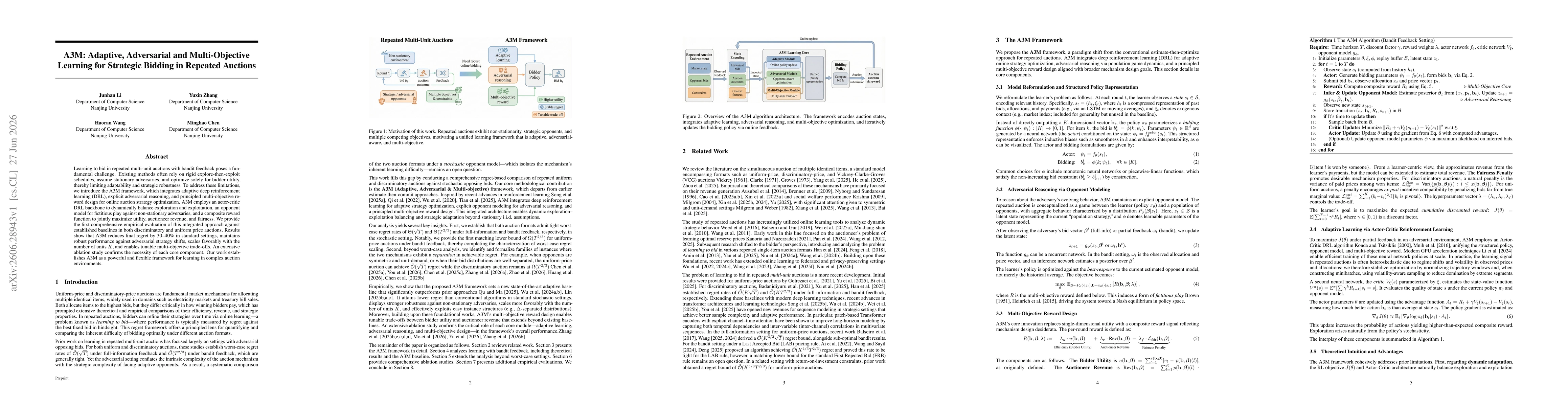 Thumbnail for A3M: Adaptive, Adversarial and Multi-Objective Learning for Strategic Bidding in Repeated Auctions