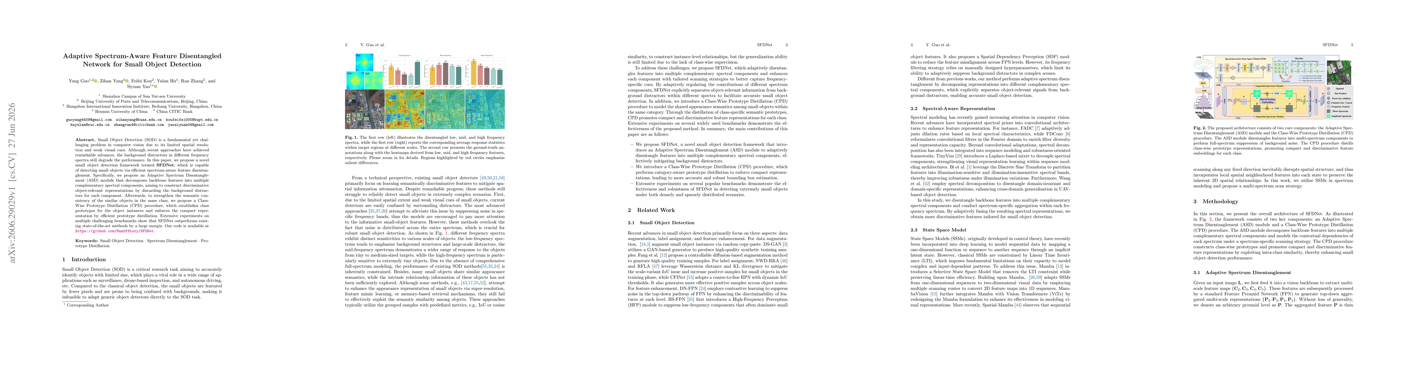 Thumbnail for Adaptive Spectrum-Aware Feature Disentangled Network for Small Object Detection
