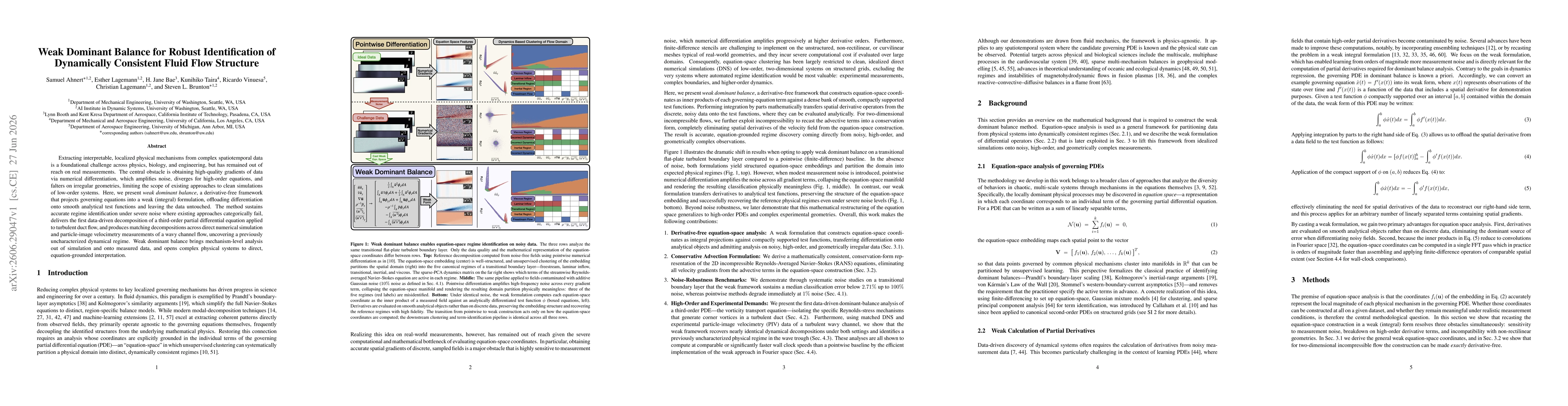 Thumbnail for Weak Dominant Balance for Robust Identification of Dynamically Consistent Fluid Flow Structure