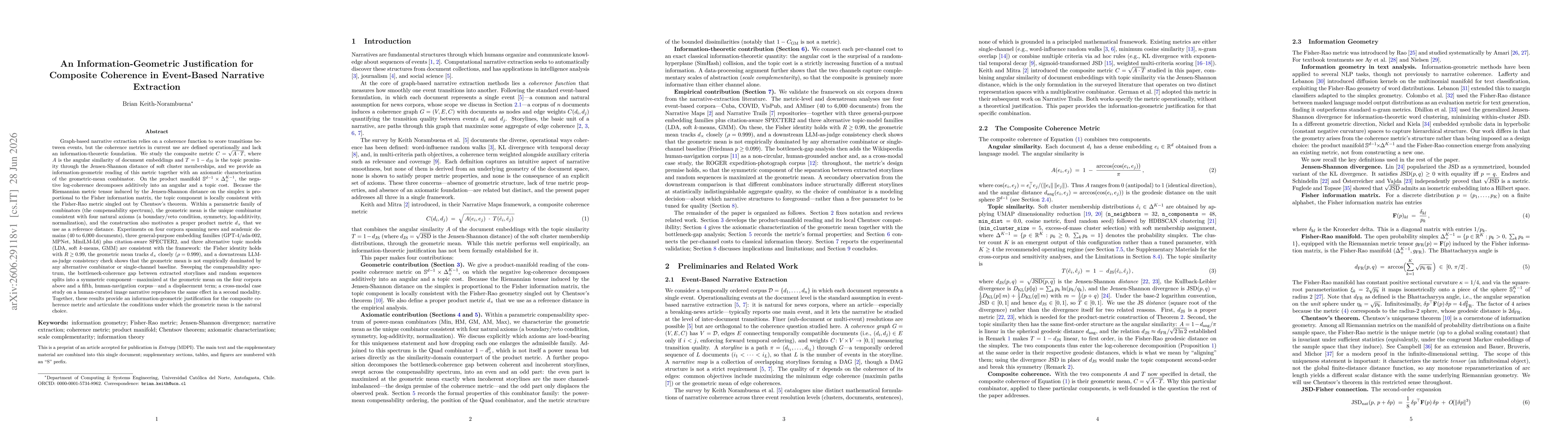 Thumbnail for An Information-Geometric Justification for Composite Coherence in Event-Based Narrative Extraction
