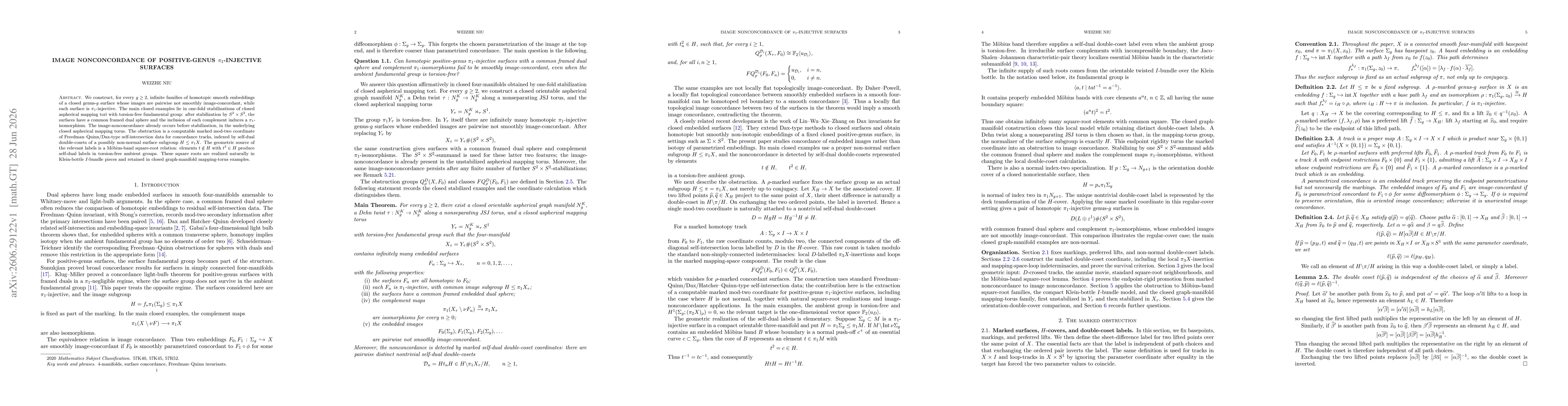 Thumbnail for Image nonconcordance of positive-genus $π_1$-injective surfaces