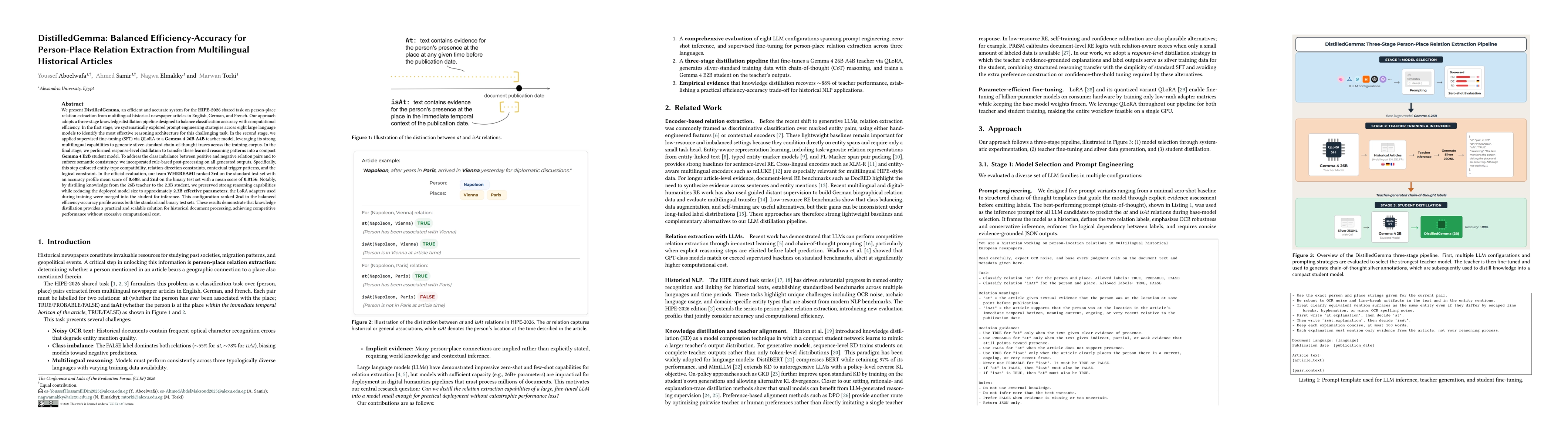 Thumbnail for DistilledGemma: Balanced Efficiency-Accuracy for Person-Place Relation Extraction from Multilingual Historical Articles