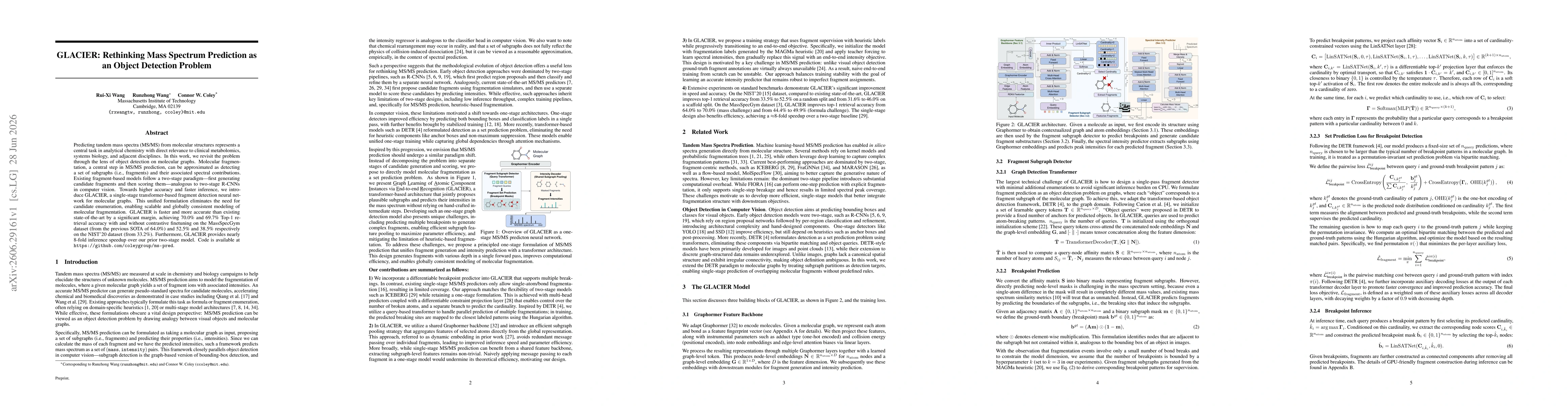Thumbnail for GLACIER: Rethinking Mass Spectrum Prediction as an Object Detection Problem